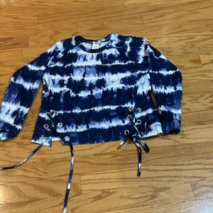 Michael Kors, tie-dye sweatshirt with laces